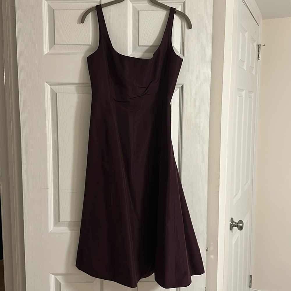 Dark purple cocktail dress— J Crew’s discontinued wedding & bridal collection